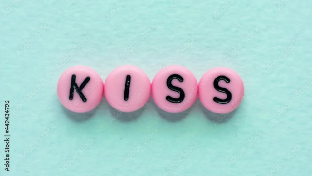 kiss letters valentine day love message cubes blue kiss letters valentine day love message cubes blue