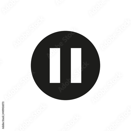 Pause icon design, isolated on white background. from multimedia icon collection. vector illustration eps10