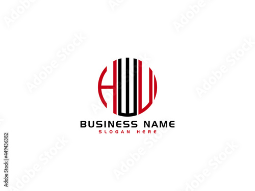 Creative HWU Logo Letter Vector Image Design For Your Business photo