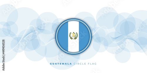 Guatemala Circle flag design with abstract background