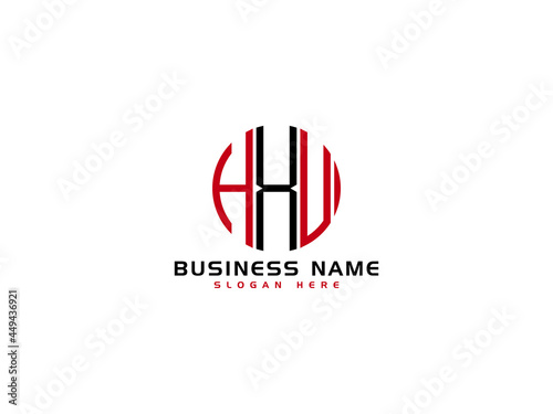 Creative HXU Logo Letter Vector Image Design For Your Business photo