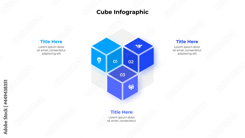 Fototapeta premium Abstract infographic element. Concept of three options of business project management. Vector illustration for data analysis visualization