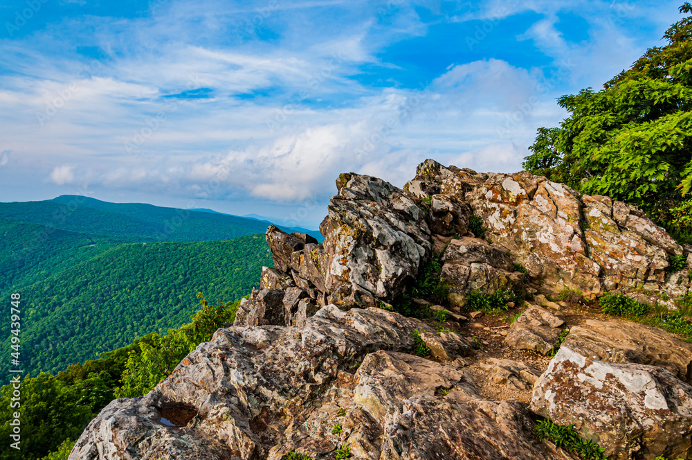 Rocky Summit in the Appalachians, Shenandoah National Park, Virginia, USA