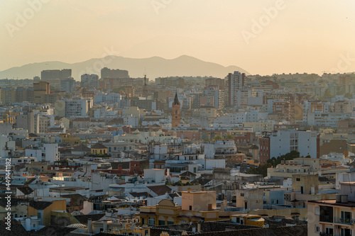 Views of Malaga city during sunset on a sunny summer day © MARIO MONTERO ARROYO