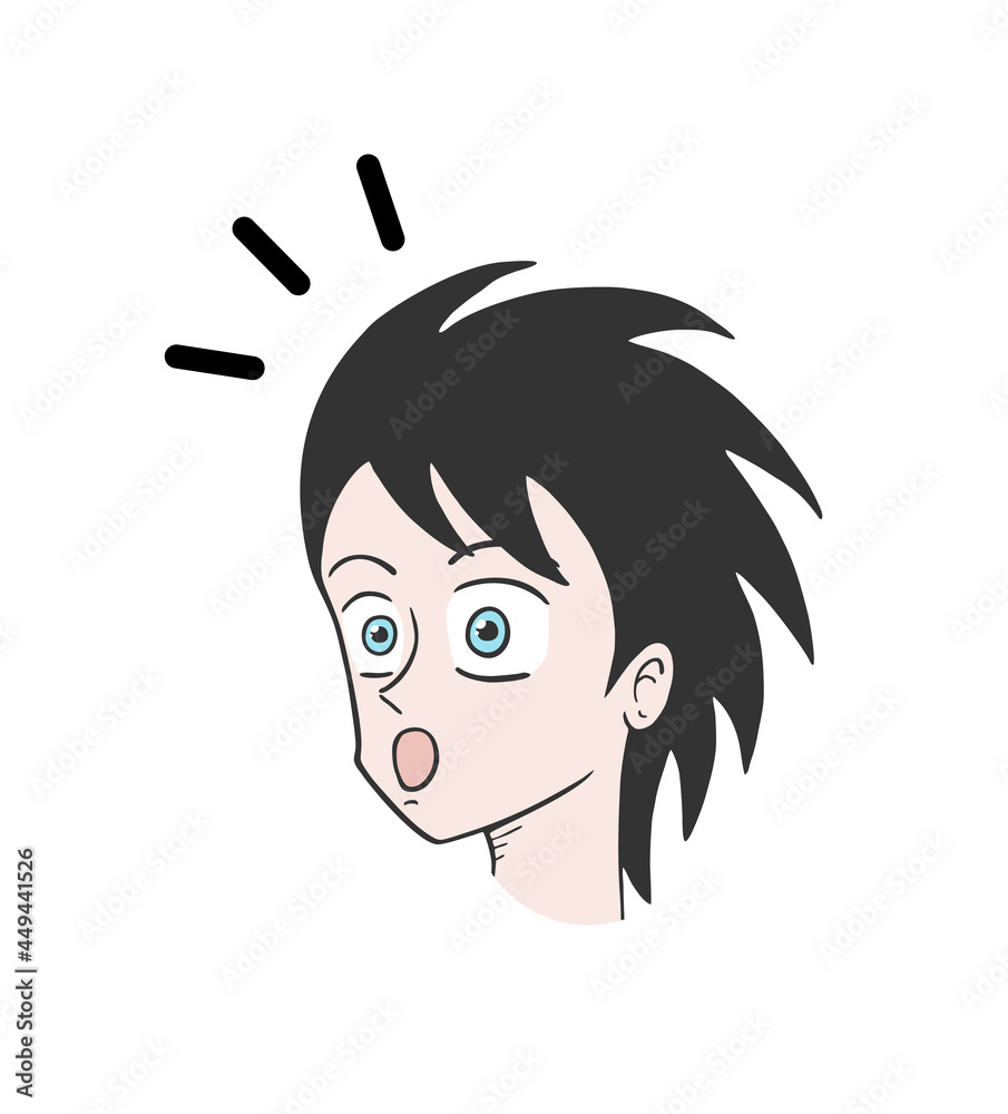 Surprised boy expression