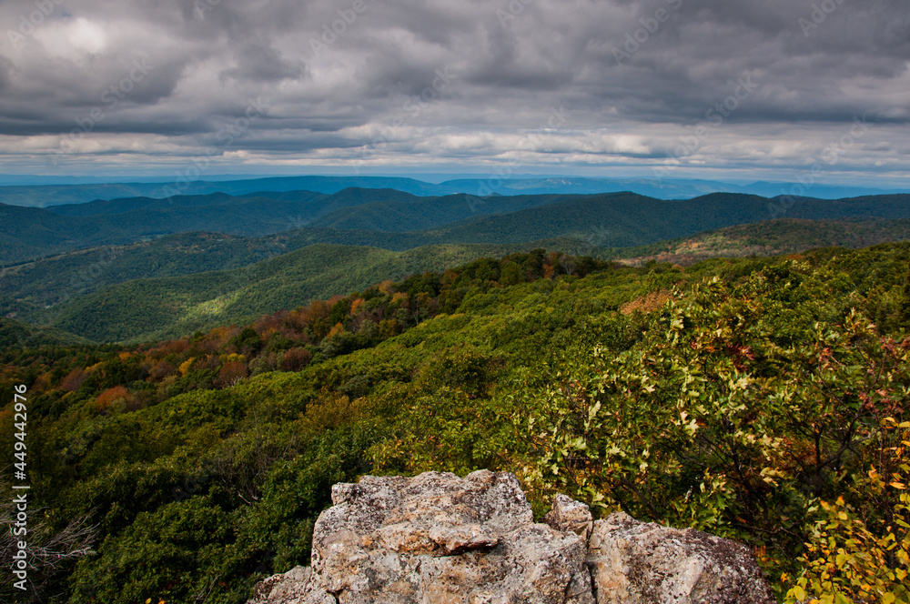 Early Autumn Views Along The Appalachian Trail, Shenandoah National Park, Virginia, USA