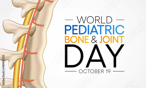 World Pediatric bone and joint day is observed every year on October 19, to spread awareness about the impact of musculoskeletal conditions in children. Vector illustration