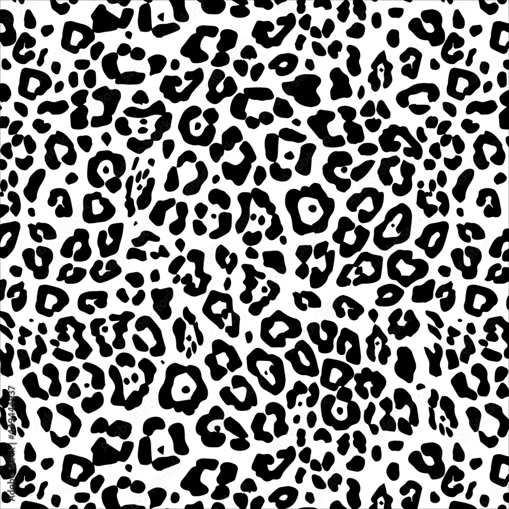 Abstract animal skin leopard seamless pattern design. Jaguar, leopard, cheetah, panther fur. Black and white seamless camouflage background. Abstract exotic jungle texture. Repeat design for decor. Abstract animal skin leopard seamless pattern design. Jaguar, leopard, cheetah, panther fur. Black and white seamless camouflage background. Abstract exotic jungle texture. Repeat design for decor.
