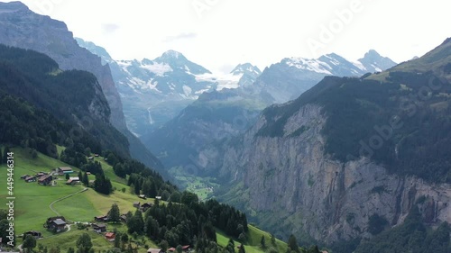 Panorama of the mountains in Switzerland