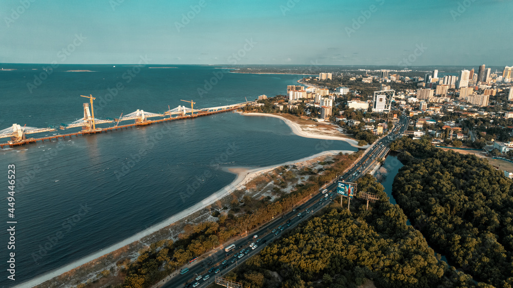 Aerial view of Dar es Salaam city