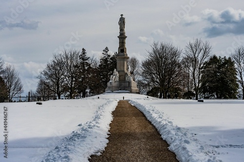Soldiers National Monument in Winter, Gettysburg National Cemetery, Pennsylvania, USA photo