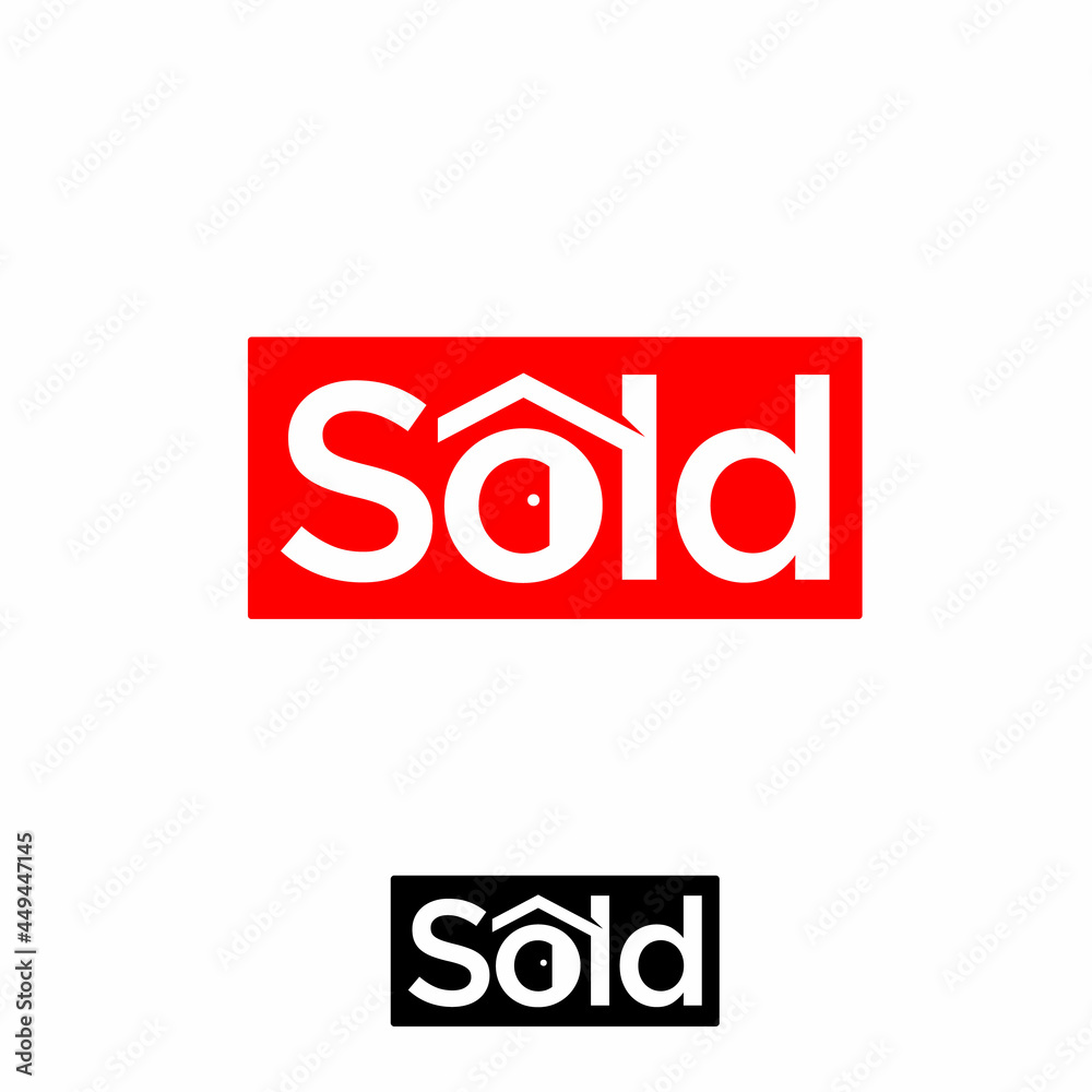 Sold icon isolated on white background from real estate collection Sold icon isolated on white background from real estate collection