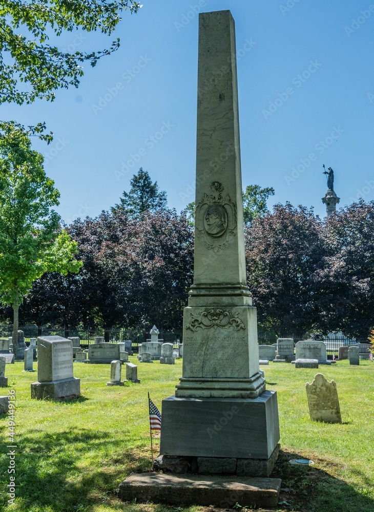 Grave of General James Gettys, The Proprietor of Gettysburg, Evergreen Cemetery, Gettysburg, Pennsylvania, USA
