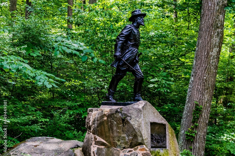 Major General William Wells Monument, Gettysburg National Military Park, Pennsylvania, USA