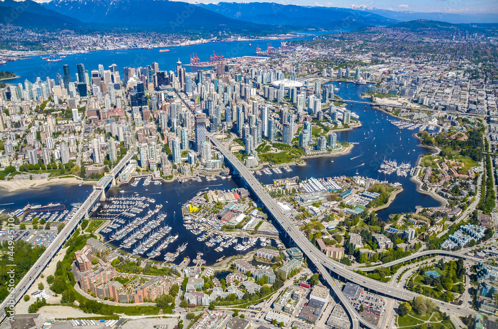 Fototapeta premium Aerial view of city of Vancouver, Canada