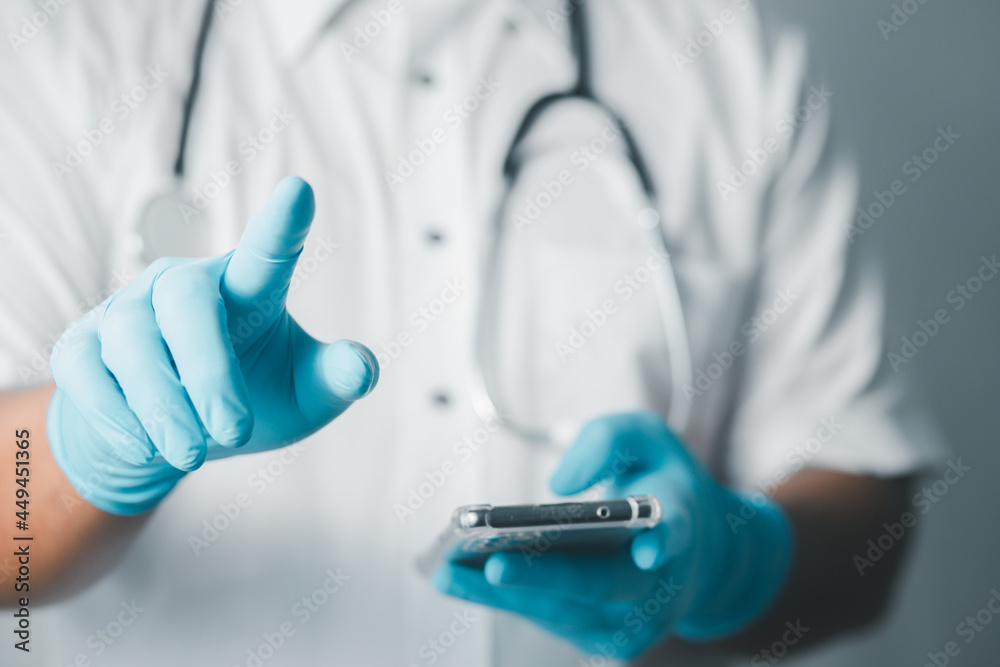 doctor or scientist uses a smartphone to study information about the mutant virus in the lab. Research concepts for COVID-19 virus disease
doctor or scientist uses a smartphone to study information about the mutant virus in the lab. Research concepts for COVID-19 virus disease