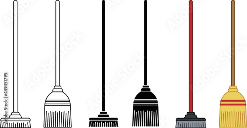 Broom Clipart Set
