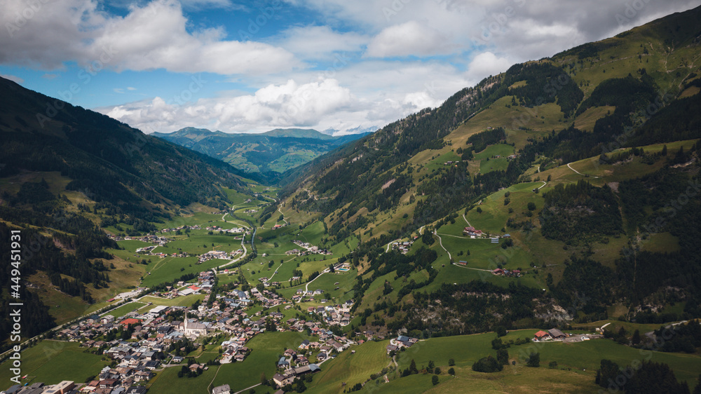 The Alps in Austria. Aerial photography with drone.