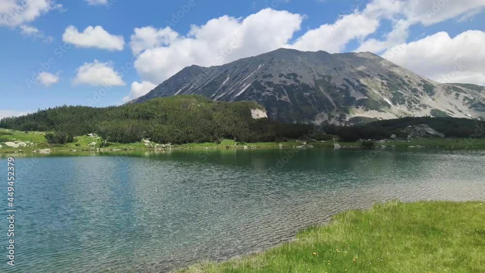 Amazing Summer view of Muratovo lake, Pirin Mountain, Bulgaria Amazing Summer view of Muratovo lake, Pirin Mountain, Bulgaria