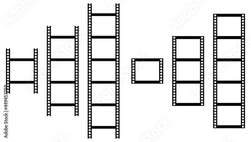 Blank Film Frames Clipart Set