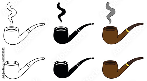 Smoking Pipe Clipart Set