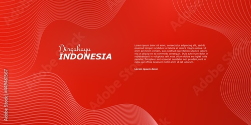 17 august - indonesia independence day background vector - abstract wave line design.