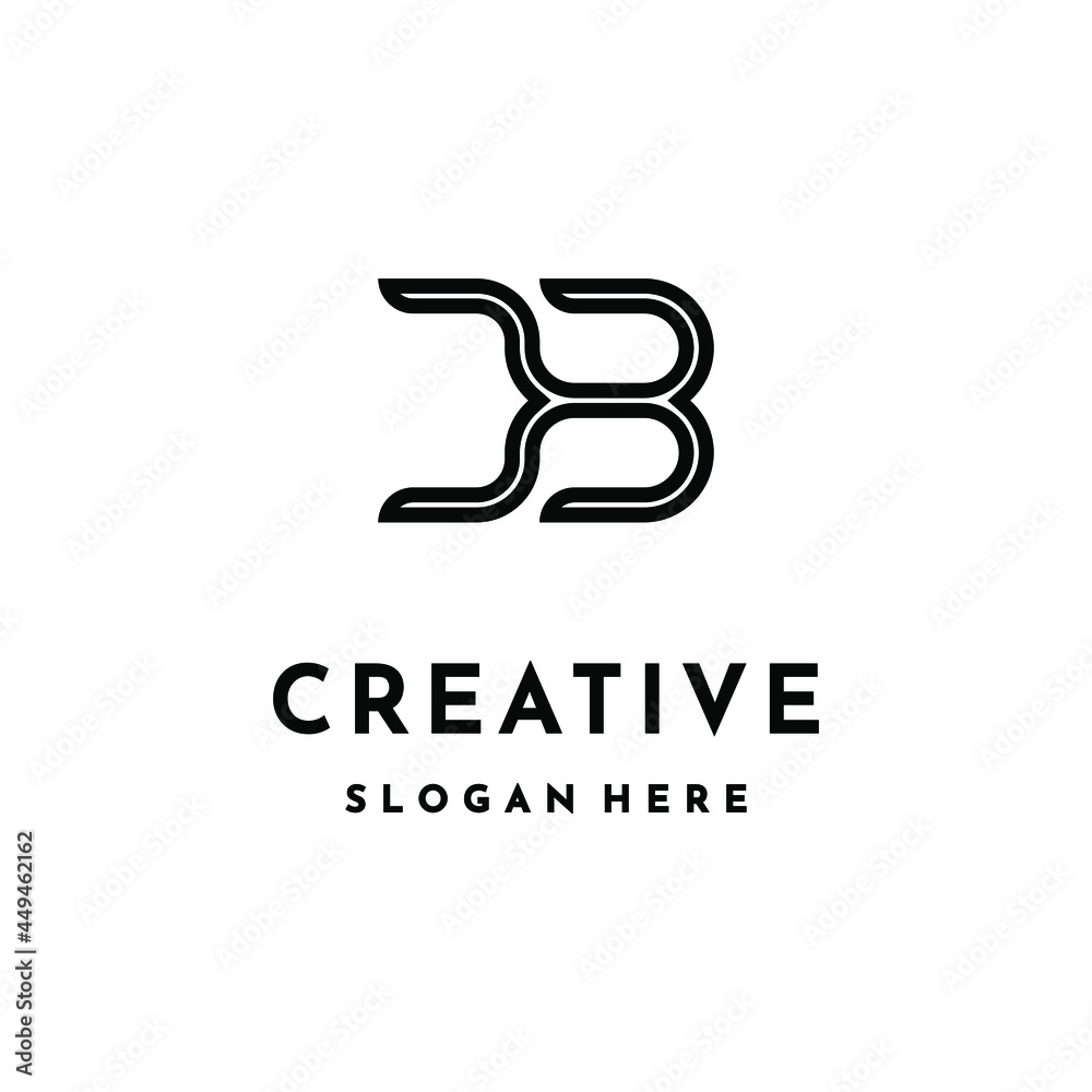 Initials letter DB BD logo design template Initials letter DB BD logo design template