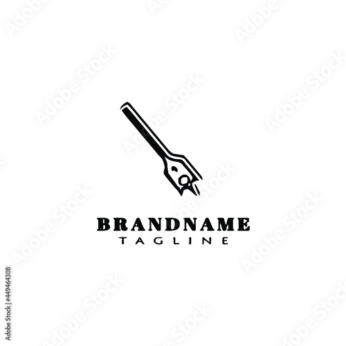 flat auger cartoon logo design icon template vector illustration