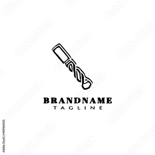 auger cartoon logo design icon vector illustration