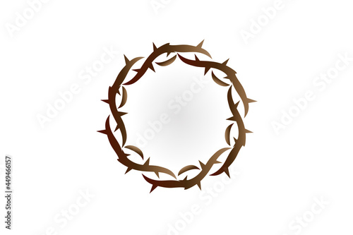 Crown Of Thorns of The Passion of Jesuschrist Vector Image Design Template