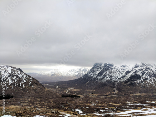 snow covered mountains