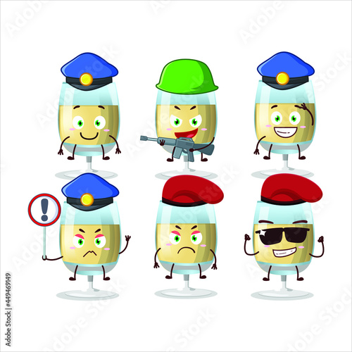 Wallpaper Mural A dedicated Police officer of white wine mascot design style. Vector illustration Torontodigital.ca