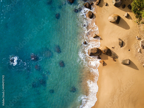 beach and sea drone