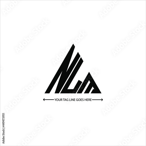 NLM letter logo creative design. NLM unique design photo