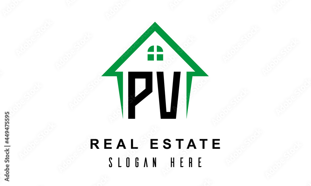 PV real estate logo vector PV real estate logo vector
