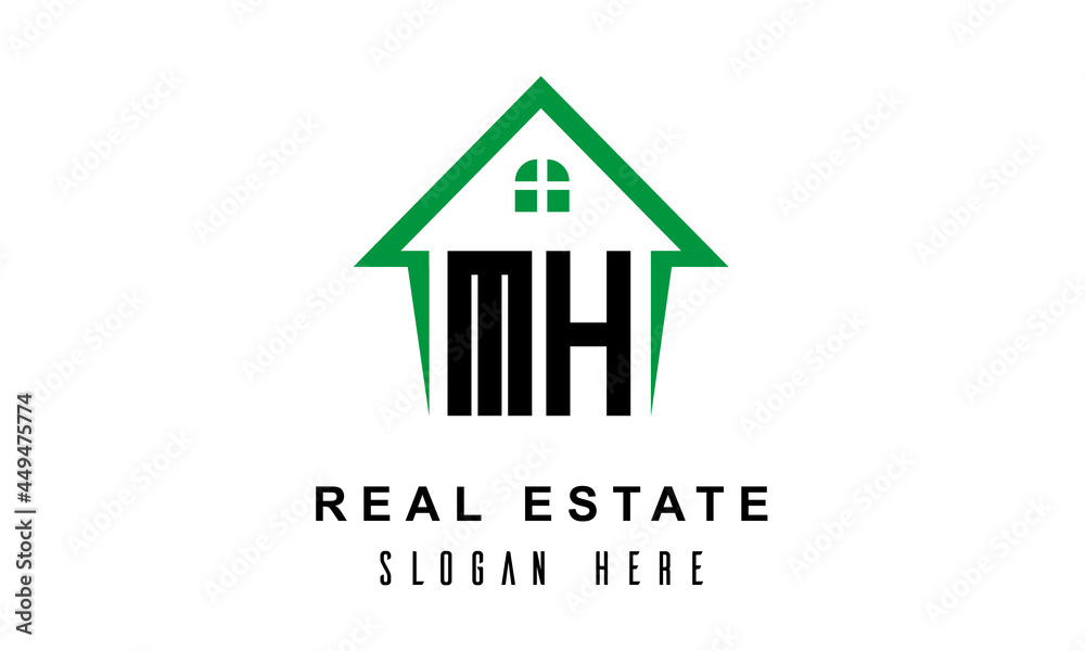 MH real estate logo vector MH real estate logo vector