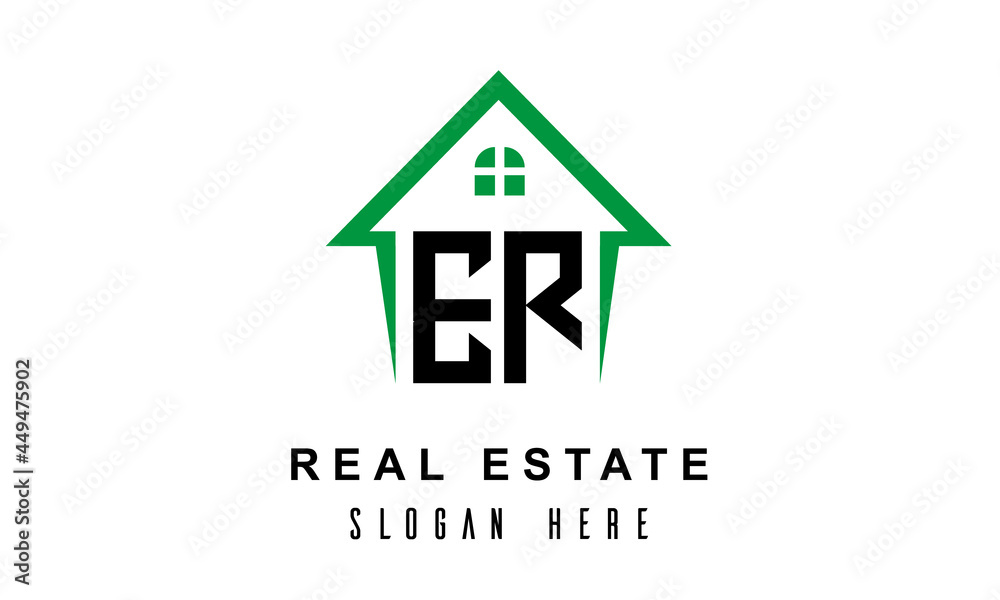 ER real estate logo vector ER real estate logo vector