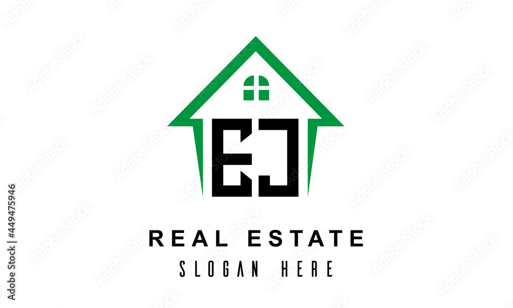 EJ real estate logo vector