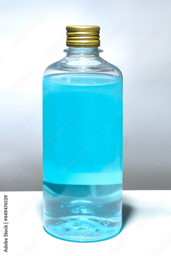 Blue Alcohol for medical on white background