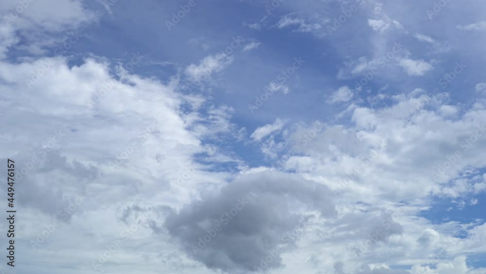 Time lapse white cloud moving in blue sky. Time lapse white cloud moving in blue sky.