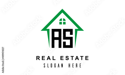 AS real estate logo vector