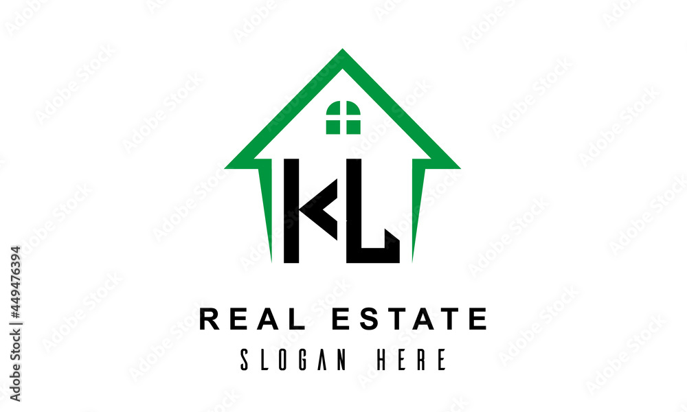 KL real estate logo vector