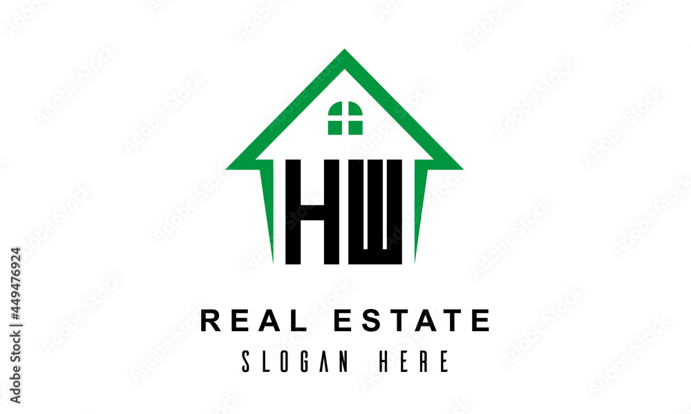 HW real estate logo vector HW real estate logo vector