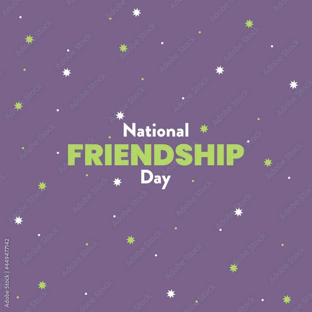 Fototapeta premium National Friendship Day typography vector design.
