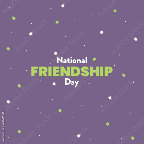 National Friendship Day typography vector design.    