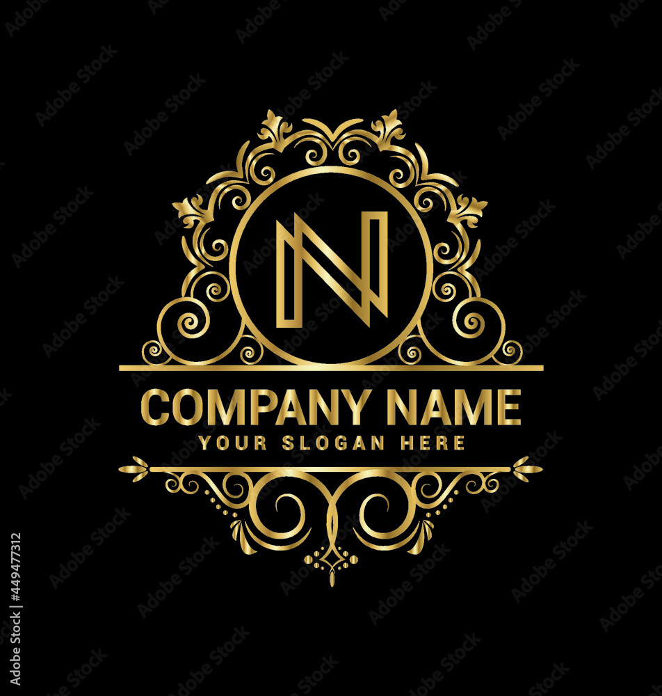n Letter Logo,luxury monogram logo,Royalty,Jewelry n Letter Logo,luxury monogram logo,Royalty,Jewelry