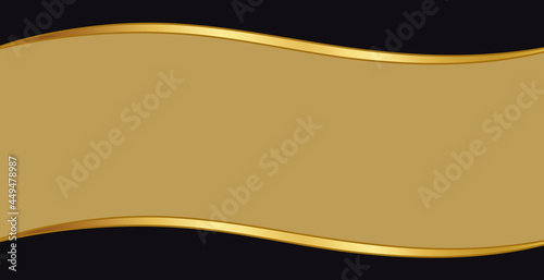 hintergrund gold und schwarz mit metall glänzenden wellen und goldenen streifen