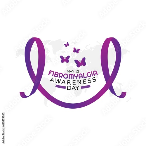 Fibromyalgia Awareness Day. Suitable for greeting card, poster and banner.