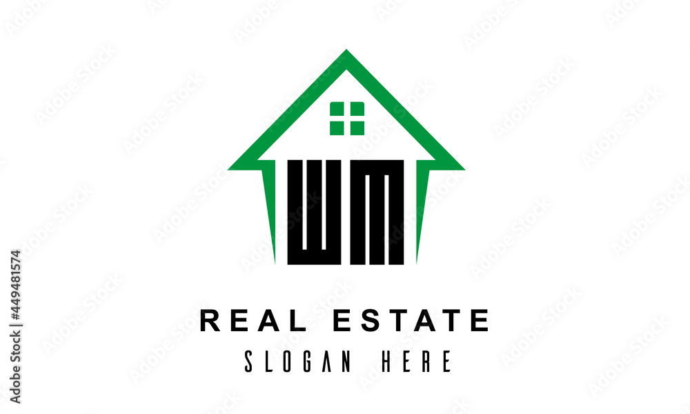 WM real estate logo vector