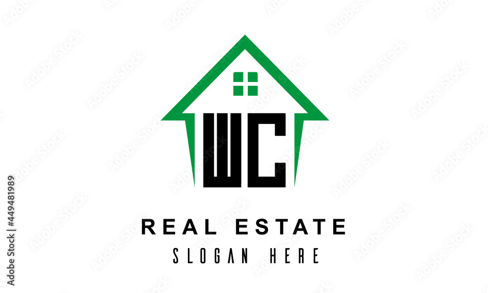 WC real estate logo vector